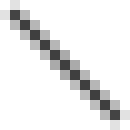 A pixelated line with anti-aliasing