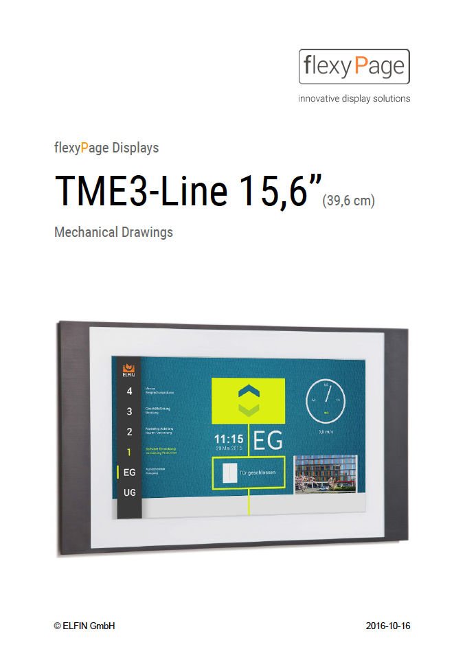 flexyPage TFT display for Elevators TM3-Line 15,6"