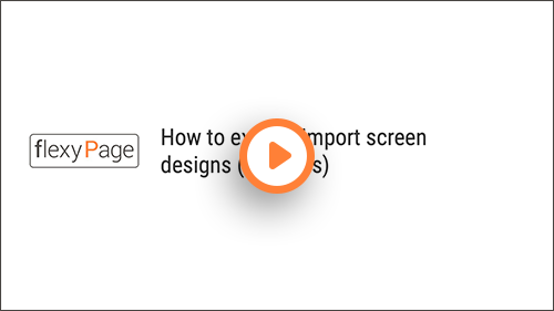 Ex- und importieren von Screendesigns auf Ihr flexyPage Display