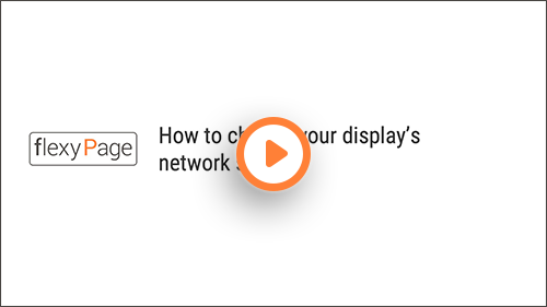 Netzwerkeinstellungen des flexyPage Displays ändern