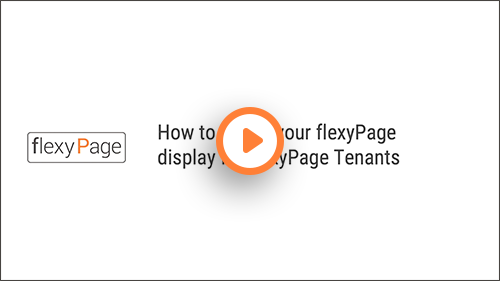 Set up your display for flexyPage Tenants 