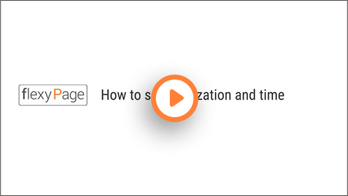 flexyPage tutorial - Lokalisierung und Zeit setzen