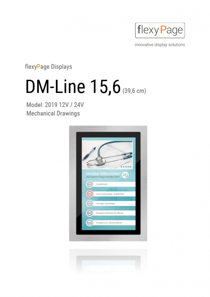 Mechanical drawing Display DM-Line 15,6