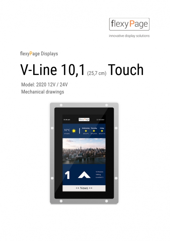 mechanical drawing display V-Line 10,1 Touch