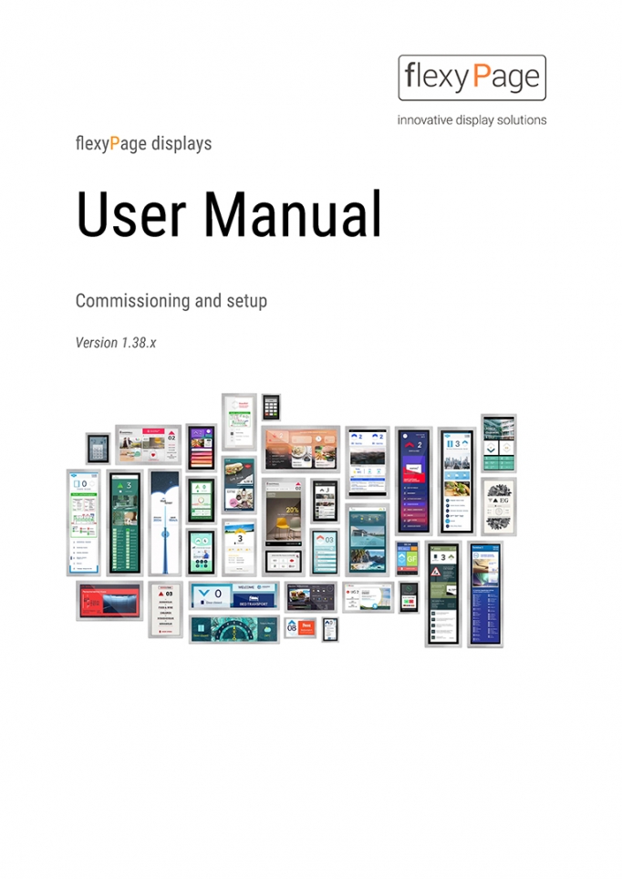 flexyPage displays user manual