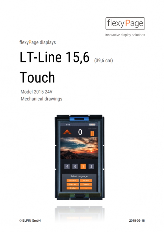 Mechanical drawing Display LT-Line 15,6 touch