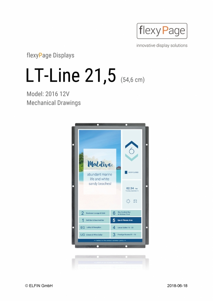 Mechanical drawing Display LT-Line 21,5
