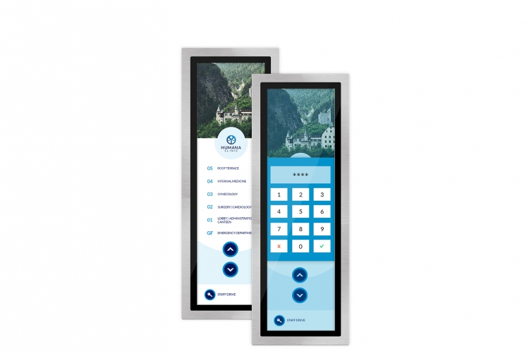 PinPad on elevator displays for hospitals