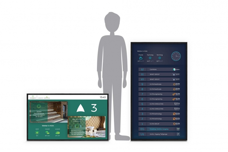 flexyPage POS-Line Monitor für Aufzüge und Digital Signage