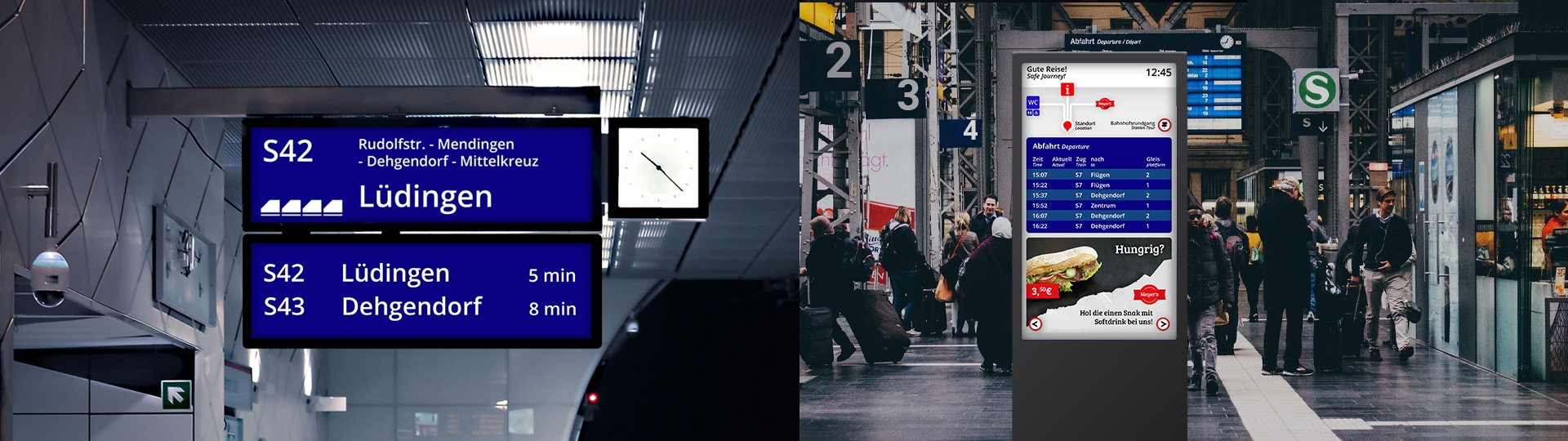 Digital Signage an Bahnhöfen